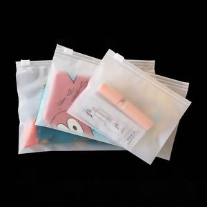 Customized Printed logo Packaging Pvc PE Bag Tshirt Clothes Packaging Plastic Slider Zip Lock Clothing Zipper Bag