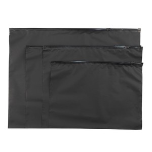 Stock 25*35cm/35*45cm Plastic Zipper Slider Frosted Matte Black Zip Lock Compostable Packaging Bag for Clothes