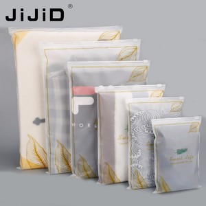JiJiD Custom Matte Frosted Slider Zipper Bag Plastic Packing Tshirt Bag Resealable Plastic Bags for Tshirts