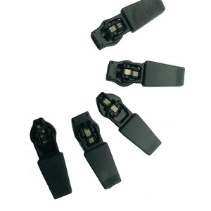 Hengda Factory Low Price Customized Spring Slider Clasp Zipper Pulls 3 Nylon Zipper Puller Header