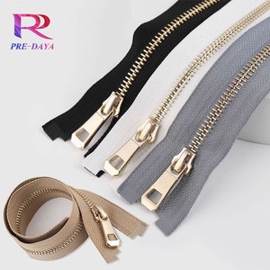 High Quality 3# 5# Custom Metal Zipper With Two Sliders Closed End Brass Zipper