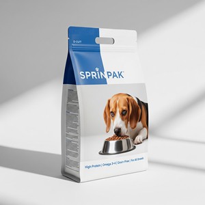 Low MOQ Flat Bottom Zipper Box Pouch Digital Printed Recycled Materials PET Food Packaging Smell Proof for Barrier for Plastic