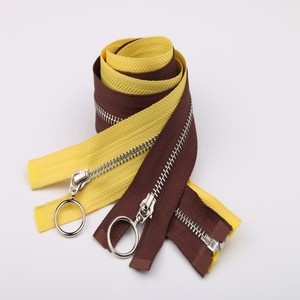 Custom Length High Quality Open-End Metal Zipper Automatic Lock Copper Brass Material for Clothing Bags Shoes