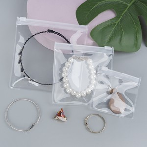 Custom Printed Logo Slider Matte Self Seal Zip Lock Jewelry Packaging Pvc Resealable Zipper Ziplock Plastic Bags With Logo