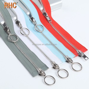 RHC Zippers Custom Double Sliders Two-Way Open End Brass Metal Zipper Eco-Friendly 3# 5# 8# for Clothing