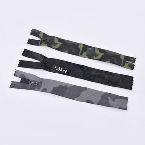 Eco-friendly Zipper for Trousers Wallet Hand Zip Clothes Pocket Sportswear Camouflage Zipper for Sewing Accessories Handbags