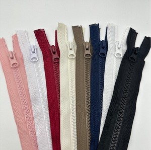 High Quality Pure Color Zipper Manufacturing Fancy 5# Open End Zip Zipper Resin Large Plastic Zipper