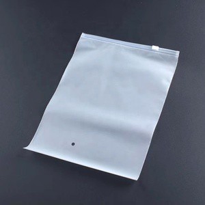 Wholesale Factory Selling Custom Printing Logo Lock #3 #5 Plastic Slider Frosted Zipper Bag for Clothing