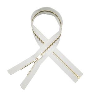 Wholesale Zinc Alloy Open-end Zipper for Down Jacket Light Gold Teeth Auto Lock High Quality Customized Size Model No 3