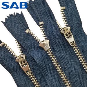 For SAB Metal Closed End Pants Jacket Self-Locking Clothing with Zipper