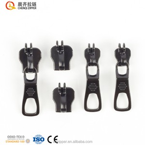 Custom Colorful 5# 8# 10# Single Ring Two Rings Lock Ring Zipper Puller Head Runner Sliders for Luggage Bags