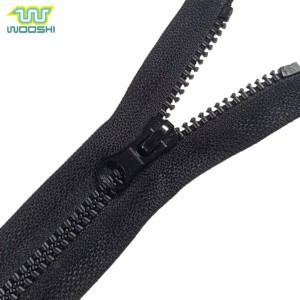 5# Black Dynamic Auto-lock Slider Thumb Puller Open-End Resin Plastic Zipper with Common Teeth Dynamic Teeth