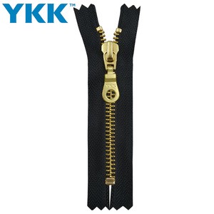 For YKK 5# Golden Long Chain Metal Zipper Durable Nylon Material for Clothing Accessories