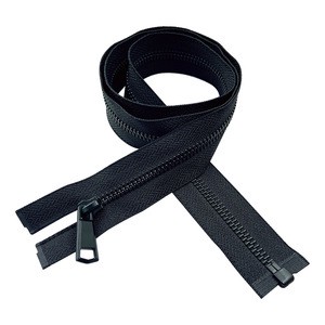 Fashion Cloth Accessories Wholesale Long Chain Custom 5# Open Black Teeth Metal Zipper for Jeans