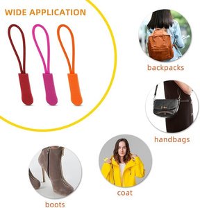 Custom Fashion Slider Creative Pattern Zipper Puller Cord Extender Zipper String Stock Woven for Garment Zipper Extension