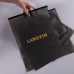 Popular Personalized Design Printing ZipLock Self Sealing Biodegradable Slider Zip Lock Eco Friendly Black Frosted Zipper Bag