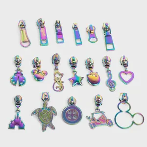 Customised Metal Zipper Slider 5# Gold Black Hardware Accessories Manufacturer Supplier for Zipper Puller and Head