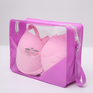 Wholesale Custom-Size Square Bottom Plastic Waterproof Frosty Semi-Transparent Lingerie Bags Moisture-Proof for Socks Use