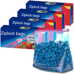 Customized Transparent Celar LDPE Durable Zip Lock Gallon Slider Food Storage Zipper Plastic Ziplock Bags for Fruits Vegetables