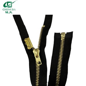Custom Fireproof Fire Resistant Metal Zipper Flame Retardant Metal Zipper with Quick Escape Stop for Fire Suit
