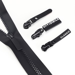 Manufacturer's Auto Lock #5 Light Gold Tooth Open-End Plastic Waterproof Zipper Tape Bright Silky Material with Metal Base