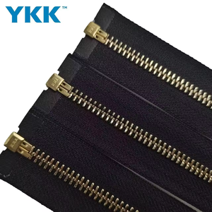For 6 Inch #5 Heavy Duty Brass Open-End Auto Lock Slider Zipper with Close End Black Gold Metal for Bags Garments Shoes