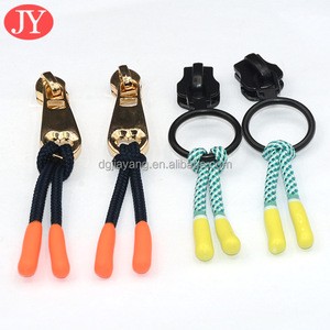 Dipping Pull Cord Backpack Zipper Puller Non-Lock Slider Nickel-Free Polyester Silicone Cord Ends for Garment Bags Home Textile