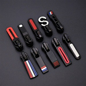 Custom Logo Stainless Steel Metal Zipper Puller with Zinc Alloy Slider Silicon for Garment Backpack Bag with Custom Logo