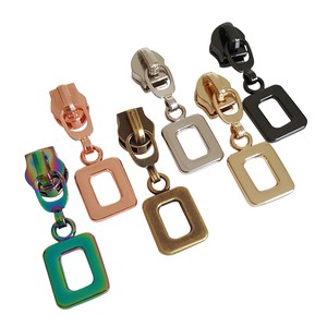 New Style Metal Zipper Slider Without Lock for Bags Free Design Zipper Puller Custom Logo