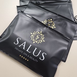 Custom Logo Black Frosted Packaging PVC Zipper Sliders Jewelry Bag, Thick Small Zip Lock Gift Bags for Garment Bikini