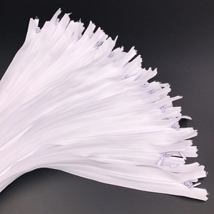 Wholesale 3# 5# 25cm 28cm Black and White Invisible Zipper Plastic Material in Stock