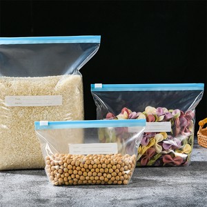 Custom Logo Clear Freezer Zipper Bag Plastic Ziplock Slider Bags for Fresh Food Packaging