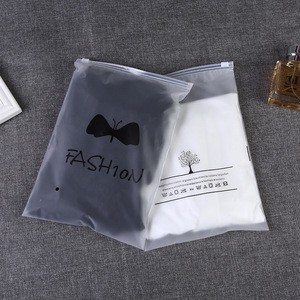 Resealable Custom Zip Lock Apparel Slider Bag Package Plastic Frosted Bags with Zipper