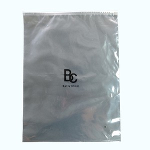 Custom Printed PE Plastic Zipper Bags for Clothes, Transparent Glossy Packaging with Slider Zipper and Vent Holes