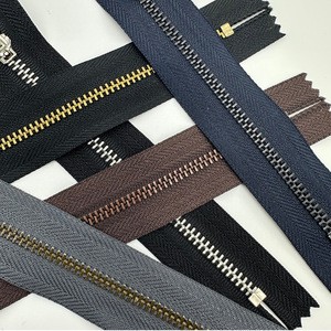 Custom Size Color 3# 4# 5# Short Men Denim Jeans Metal Back Zip Jeans Zipper for Jeans