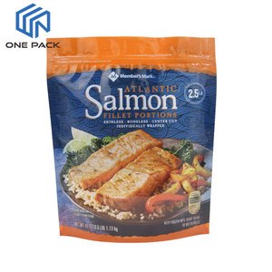 Digital Print Custom Print Food Packaging Bag Doypack Sealing Bag Nylon Packaging Frozen Salmon Food Dumpling Seafood Shrimp Bag