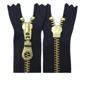 Genuine for YKK No. 5# Gold Copper Closed Metal Zipper Eco-Friendly 15cm to 70cm Dress Zipper for Garments Cashmere Black