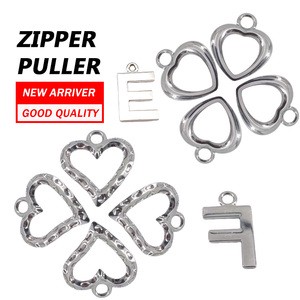 Bulk Order Custom Shape Metal Brass Zipper Puller Professional Exquisite Color Zinc Alloy Zipper Slider for Luggage Bags