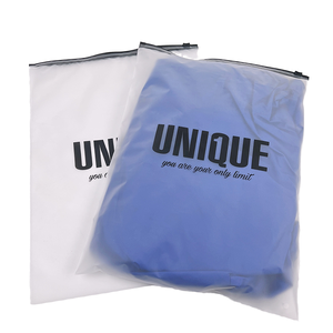Customized Biodegradable Slider Ziplock PE Plastic Frosted Bags for Clothing T-shirts Shoes Socks Packaging with Logo Printing