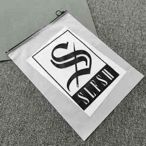 Custom Matte Frosted Biodegradable Plastic Packaging Zipper Bags T Shirt Swimwear Zip Lock Clothing Bags With Logo