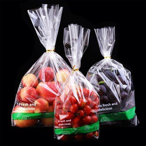 Double Effect Fruit Plastic BOPP Zipper Bags Moisture-Proof and Transparent for Supermarket Fresh Fruit Display