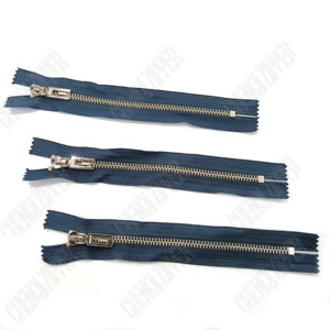 Fashionable and Durable 5# Zips Metal Zipper Closed Stock Platinum Tooth Metal Zip