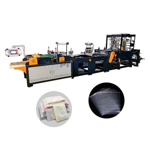 Automatic Stand-up Pe Plastic Ziplock Bag Manufacturing Cutting Side Sealing Machine Slider Zipper Pouch Bag Making Machine