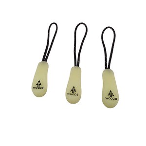 Custom Logo Glow-in-the-Dark PVC Puller Slider Silicone Zipper Sliders with Durable Brand Color