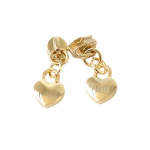 Hot Sale Shiny Gold Heart-Shaped Puller #3 Slider Nylon Zipper for Garments Fashionable Design for Bags Fabrication Services
