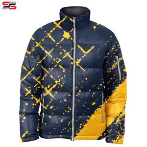 High Quality Custom Puffer Down Jacket for Men Promotional Fashion Shiny Winter Coat With Hooded Streetwear Style
