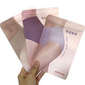 Custom Printed LOW MOQ Garment Underwear Underpants Safety Pants Yoga Clothes Plastic Packaging Bag with Zipper