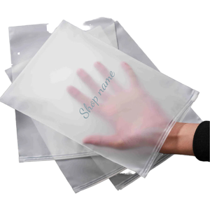 Offset Printed PE Frosted Plastic Ziplock Bag for T-Shirts Garments Clothing Shoes Socks Fur-Durable Zippered Packaging