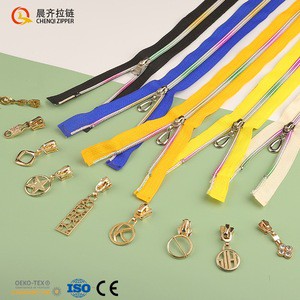 Factory Spot Wholesale 5# Nylon rainbow Gradient Teeth Colorful Tape Open End DIY Polyester Zipper