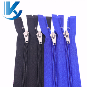 Custom Length Nylon Coil Zipper #5 Automatic Locking Slider Open-End Plastic Zipper Factory Customizable